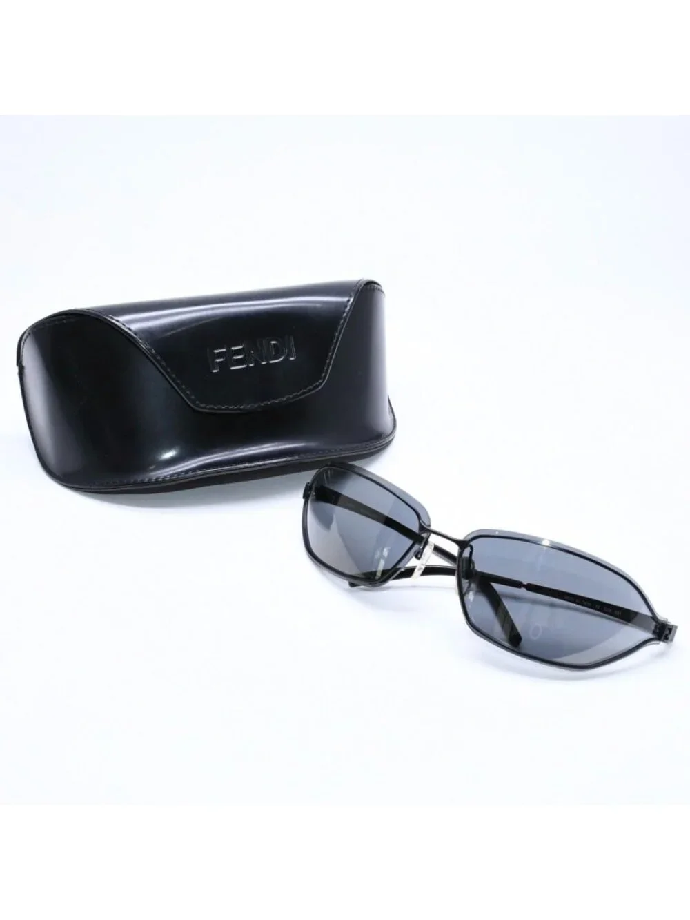 Fendi Sunglasses Eyewear 72 Black Metal Acetate Zucca Motif